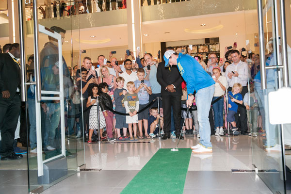 Rory McIlroy opens the new Nike Golf store at Dubai Mall