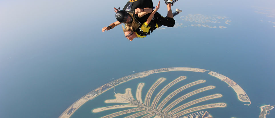 Sarah Garden threw herself out of a plane with Skydive Dubai