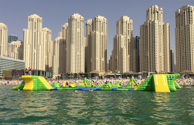 Wibit, inflatable sports park at JBR