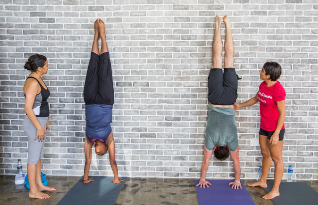 Urban Yoga handstand workshop