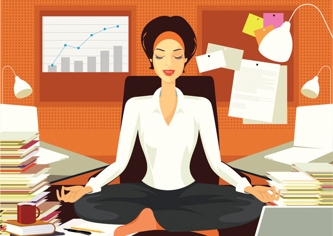 Yoga poses to do at your desk