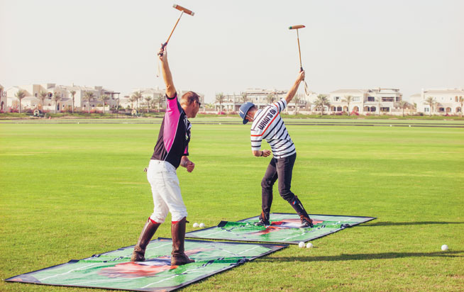 Polo lesson at Dubai Polo & Equestrian Club in Studio City