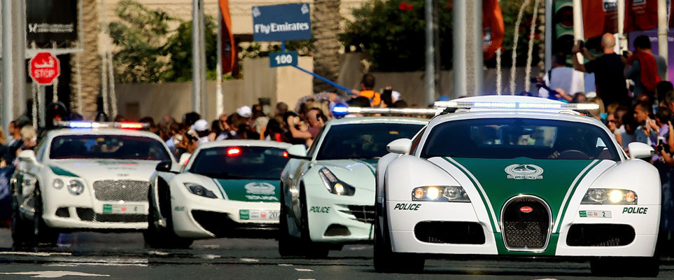 Dubai Police cars - viral video