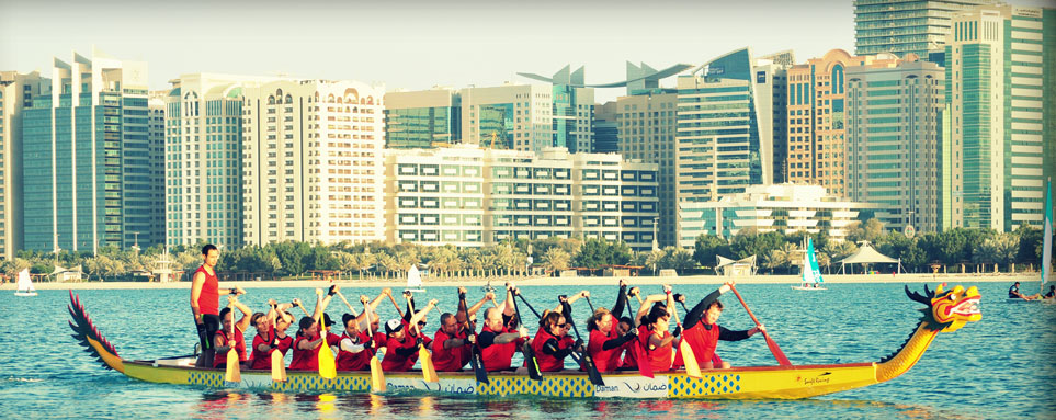 Dragon Boat racing in Abu Dhabi