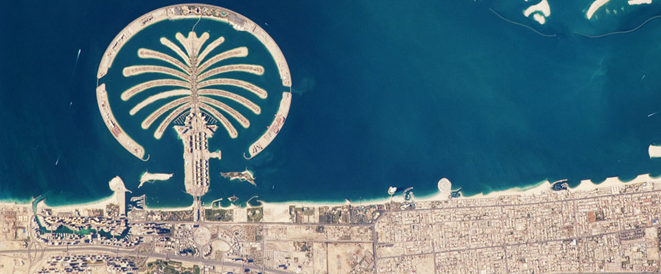 UAE And Dubai from space