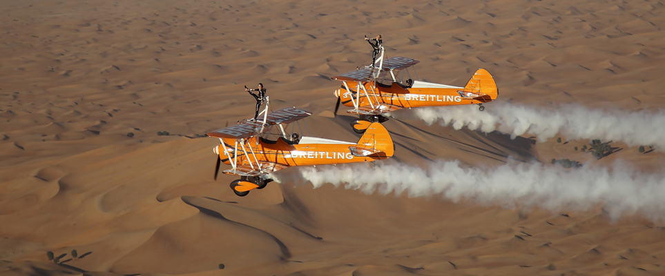 Breitling Wingwalkers flying in the skies over Al Ain in 2013