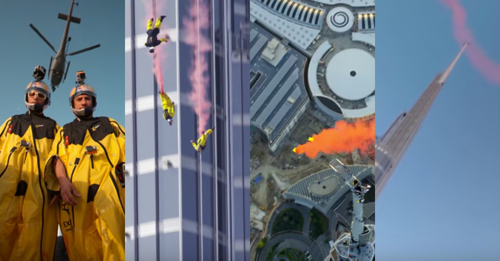 360 degree video of Burj Khalifa jump