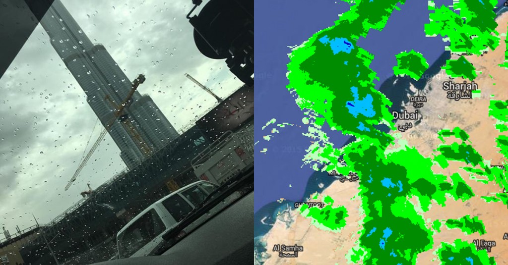 raining in Dubai