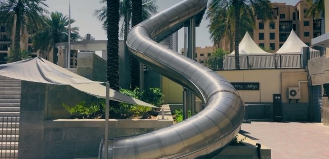 slide in downtown dubai