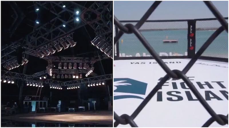 UFC, UFC Fight Island Abu Dhbai, UFC 251 Abu Dhabi, fight island beach octagon, ufc fight island beach arena