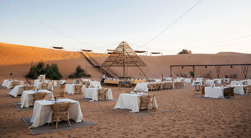 dubai desert dining