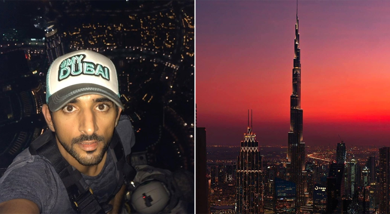 faz climbs top burj khalifa dubai