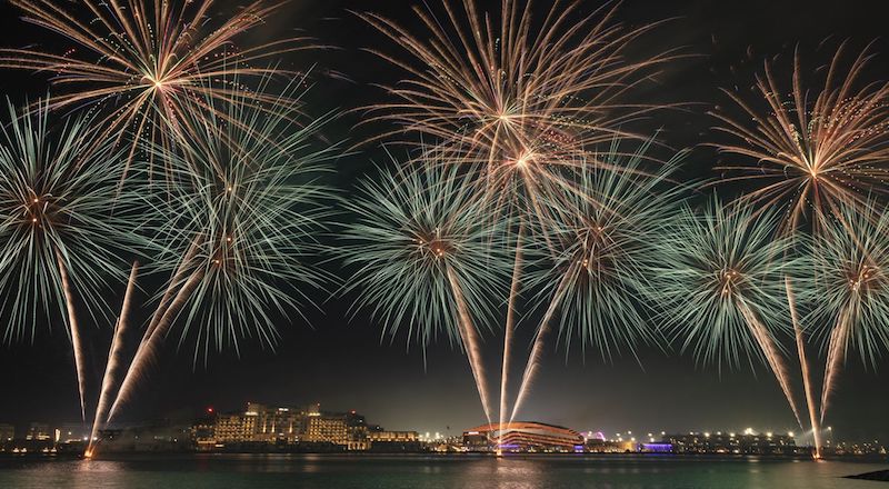 Where can I watch Eid fireworks in Abu Dhabi