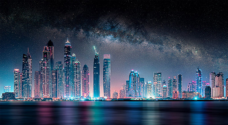 eid al fitr dubai skyline