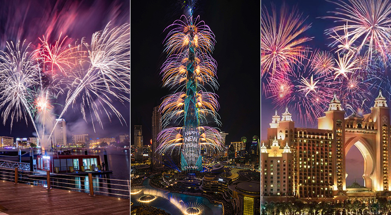 new years fireworks in dubai